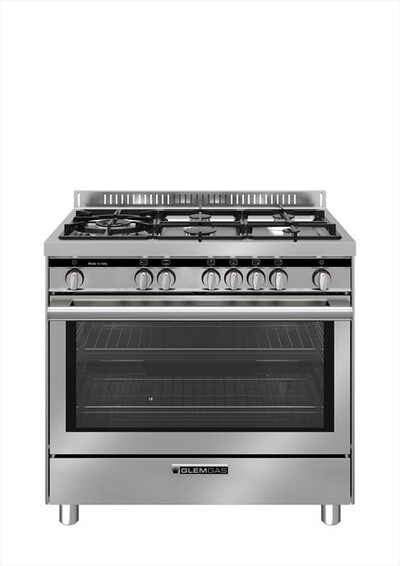 GLEM GAS - Cucina a gas ST96TVI Classe A-INOX