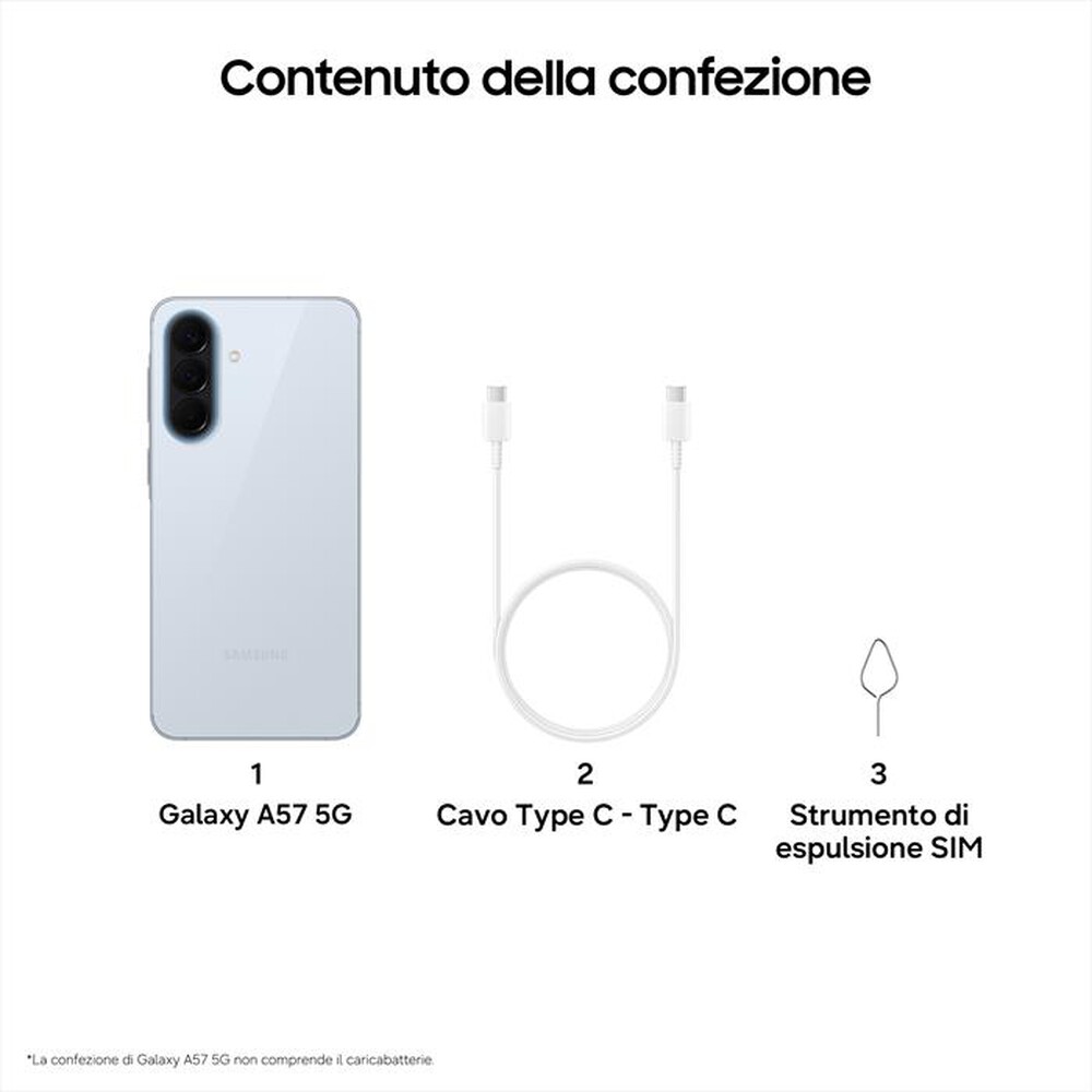 Immagine del prodotto SAMSUNG - Smartphone Galaxy A57 5G 256GB-Awesome Icyblue