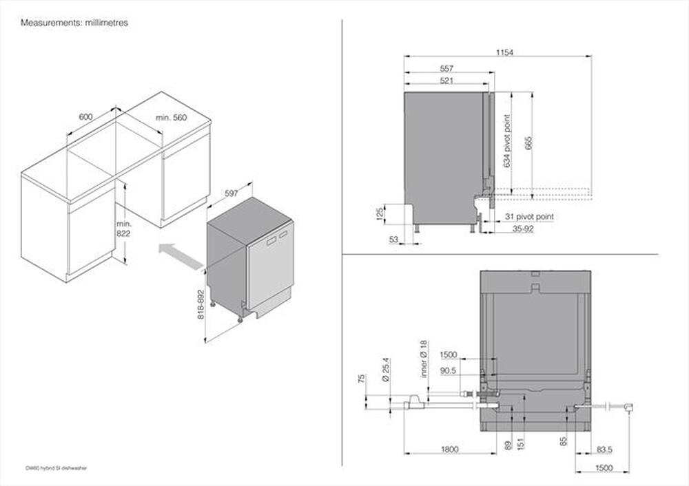 Immagine del prodotto ASKO - Lavastoviglie DBI 8447 AD.W Classe A 14 coperti-Bianco