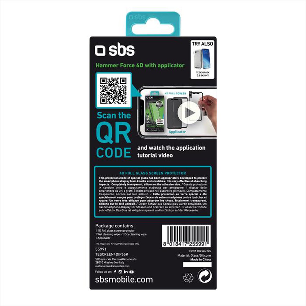 "SBS - TESCREEN4DIP65K-Nero"