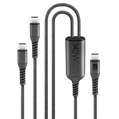 CELLULARLINE - Cavo USB-C intrecciato da 150 cm-Nero