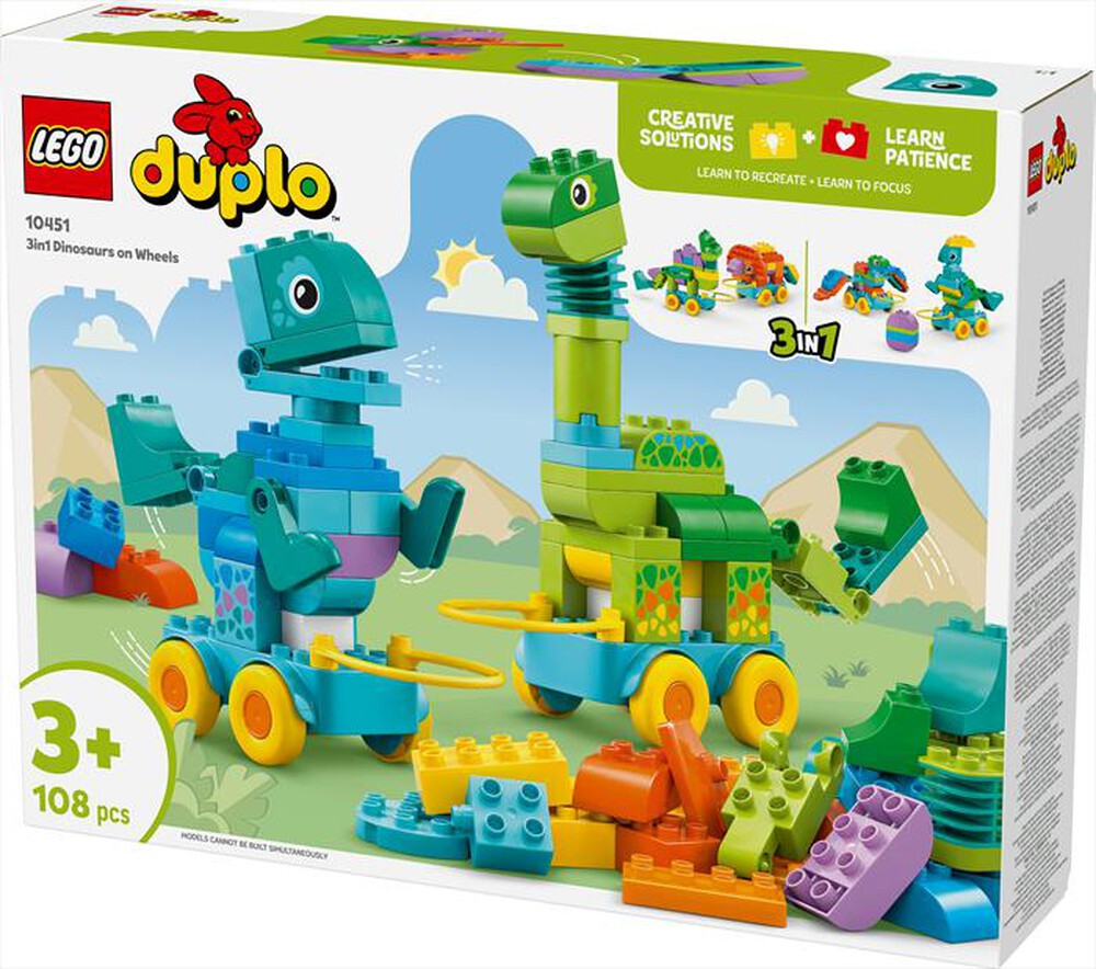 "LEGO - DINOSAURI SU RUOTE 3 IN 1-,"