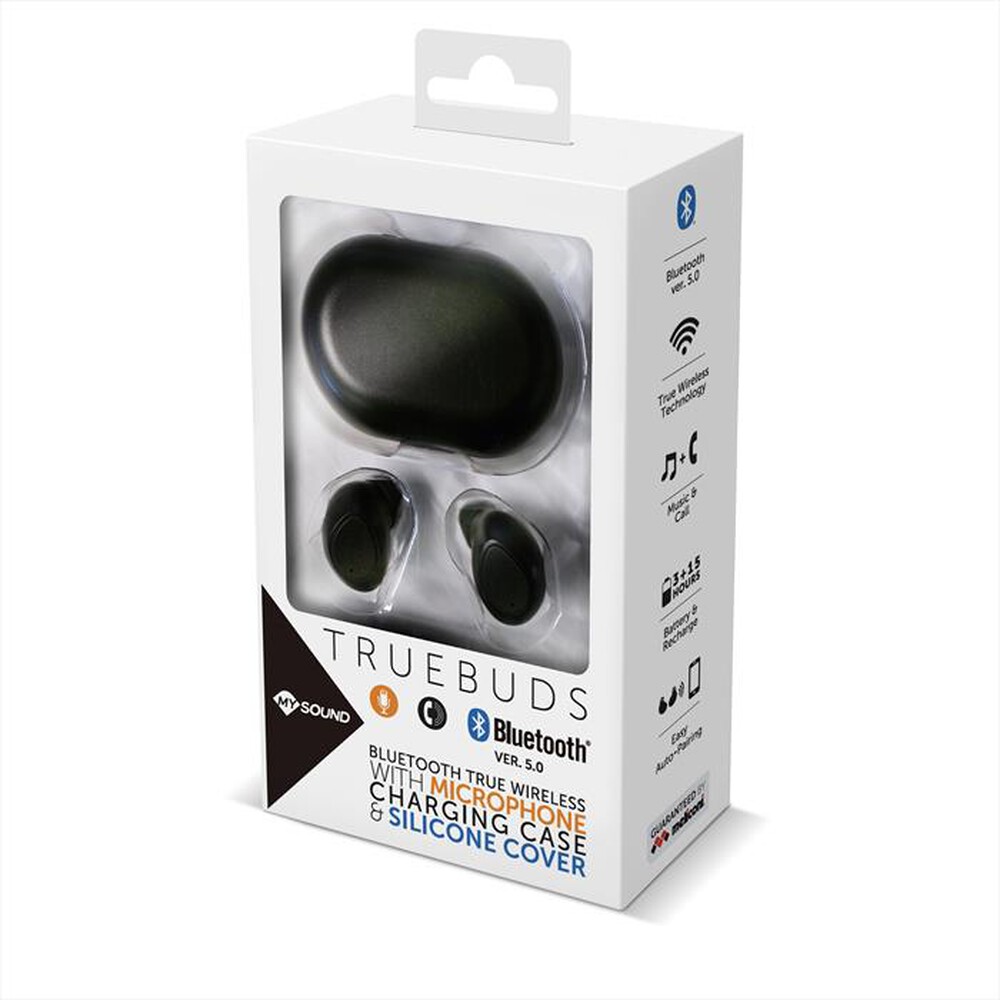 "MELICONI - TRUE BUDS 5.0-Plastica, colore nero"