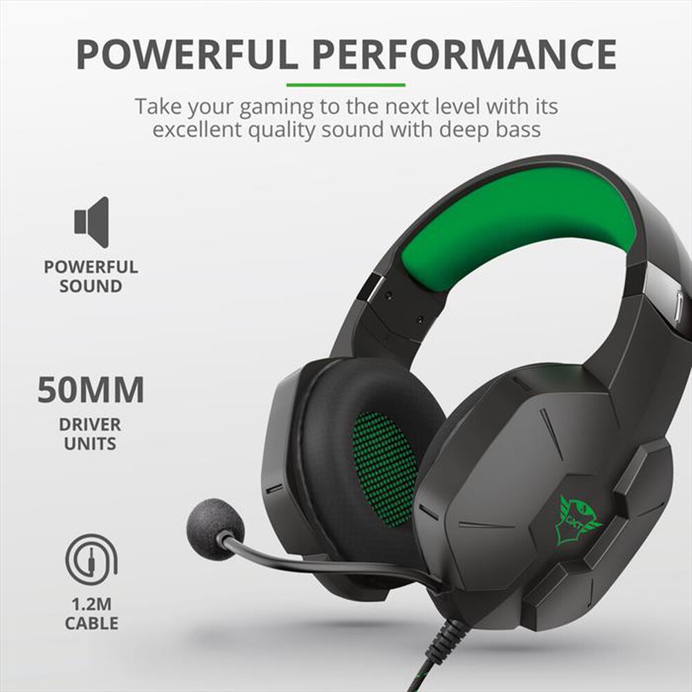 Immagine del prodotto TRUST - GXT323X CARUS HEADSET XBOX-Black/Green