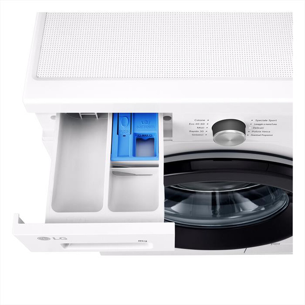 "LG - Lavatrice AI DD F4NX1008NWK SERIE X1 8kg Classe A-Essence White"