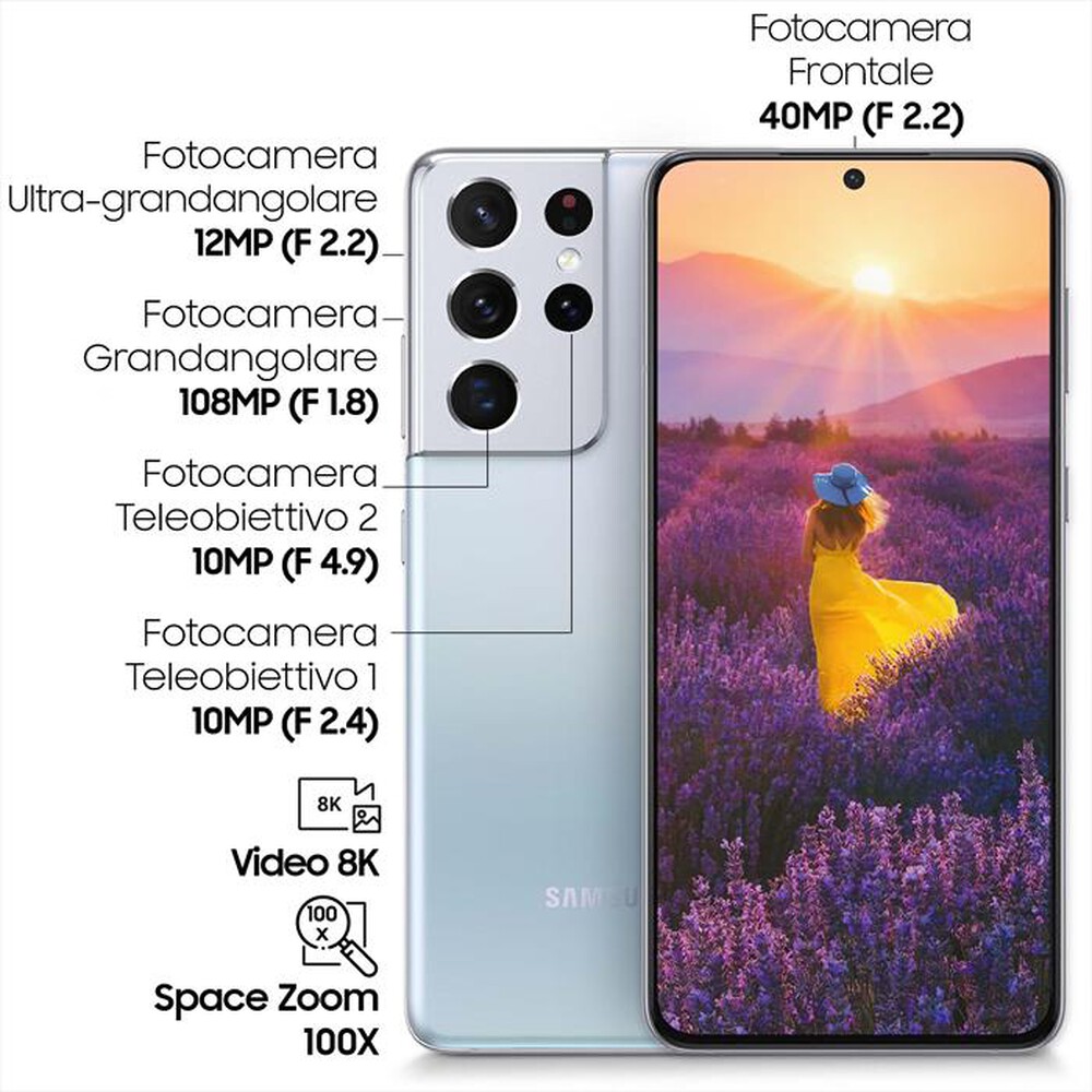 "SAMSUNG - GALAXY S21 ULTRA 5G 128GB-Phantom Silver"