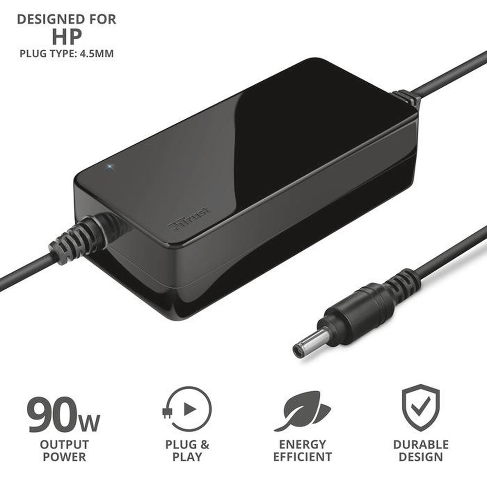 "TRUST - NEXO 90W LAPTOP CHARGER HP 4.5MM-Black"