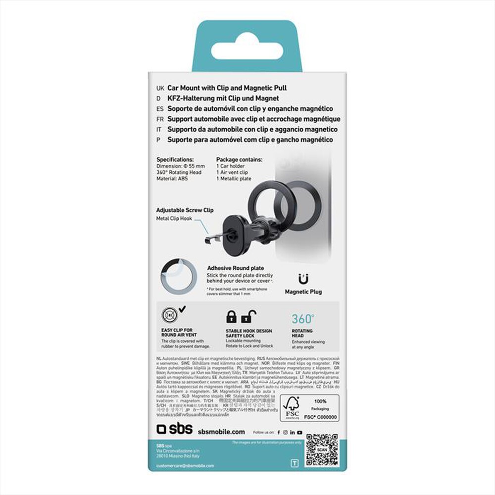 Immagine del prodotto SBS - Supporto auto MagSafe TESUPMAGRING-Nero