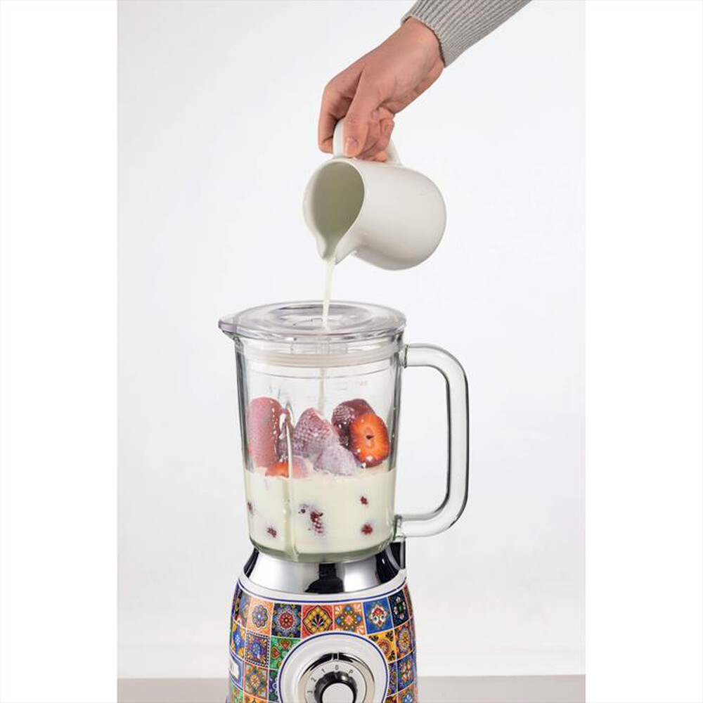 "ARIETE - 0583/0P FRULLATORE CON TAZZA IN VETRO POSITANO-Multicolore"