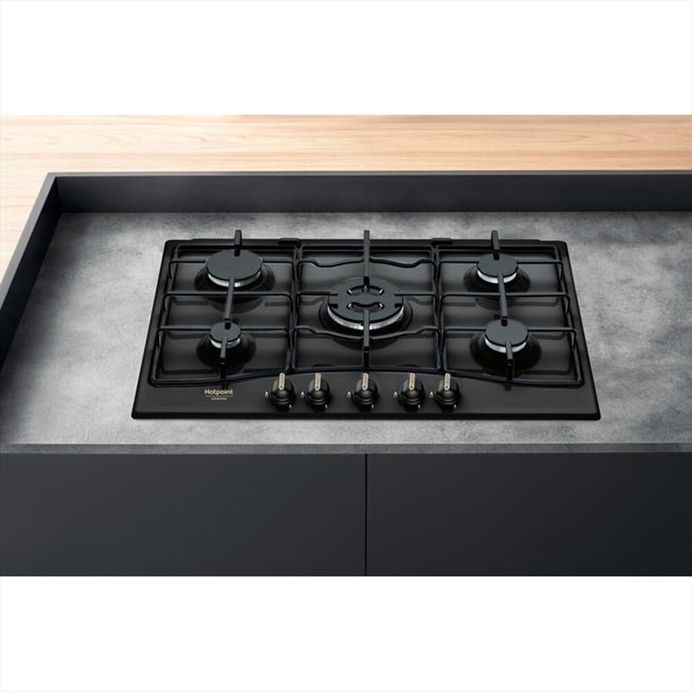 "HOTPOINT ARISTON - Piano cottura a gas PCN 750 T (AN) R /HA 75cm-Antracite"