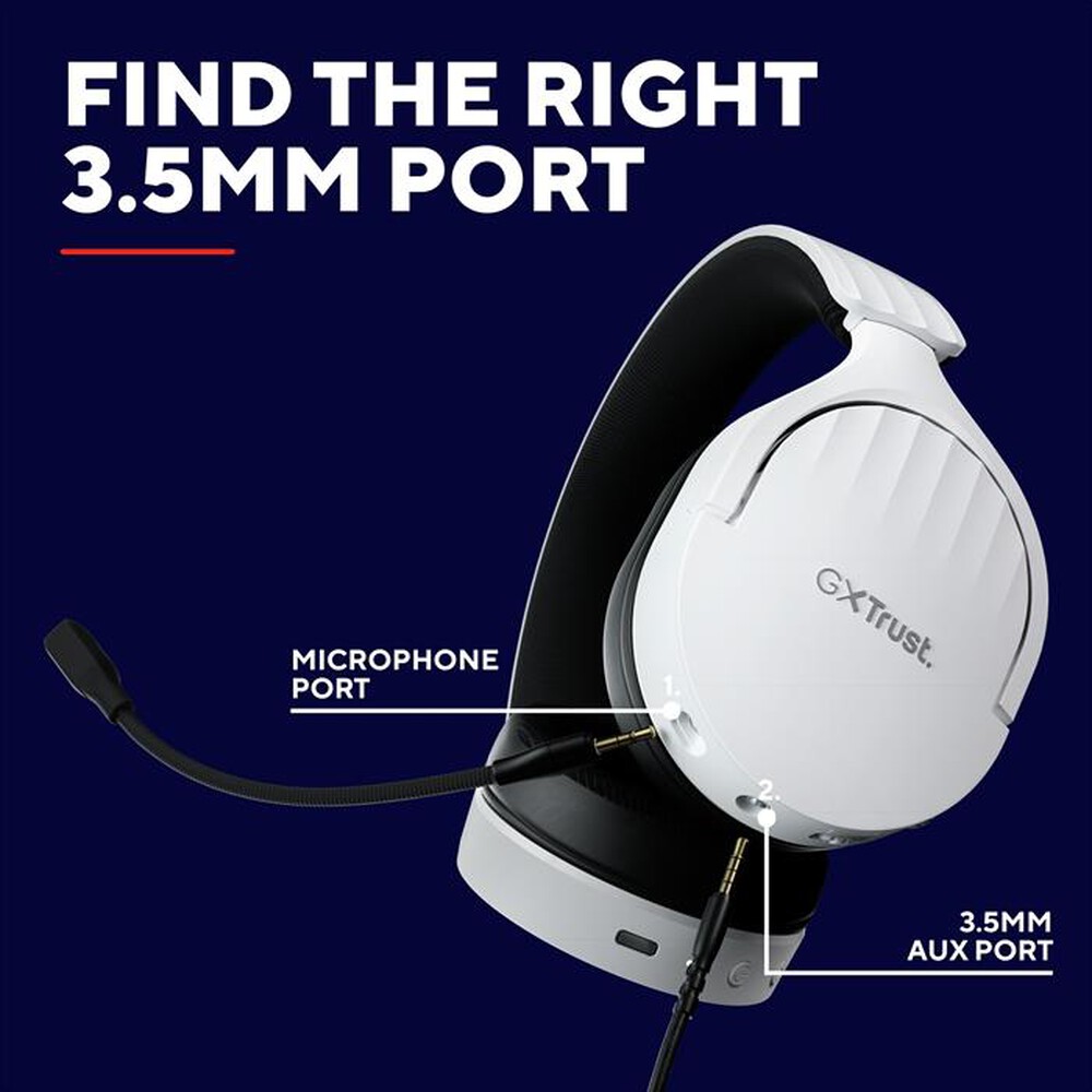 Immagine del prodotto TRUST - Cuffie PC GXT491W FAYZO WIRELESS-White
