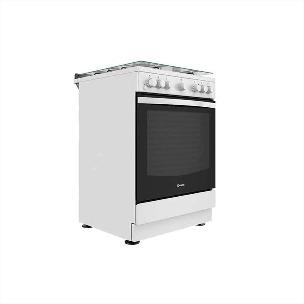 "INDESIT - Cucina a gas IS67G4PHWE Classe A-Nero, Bianco"