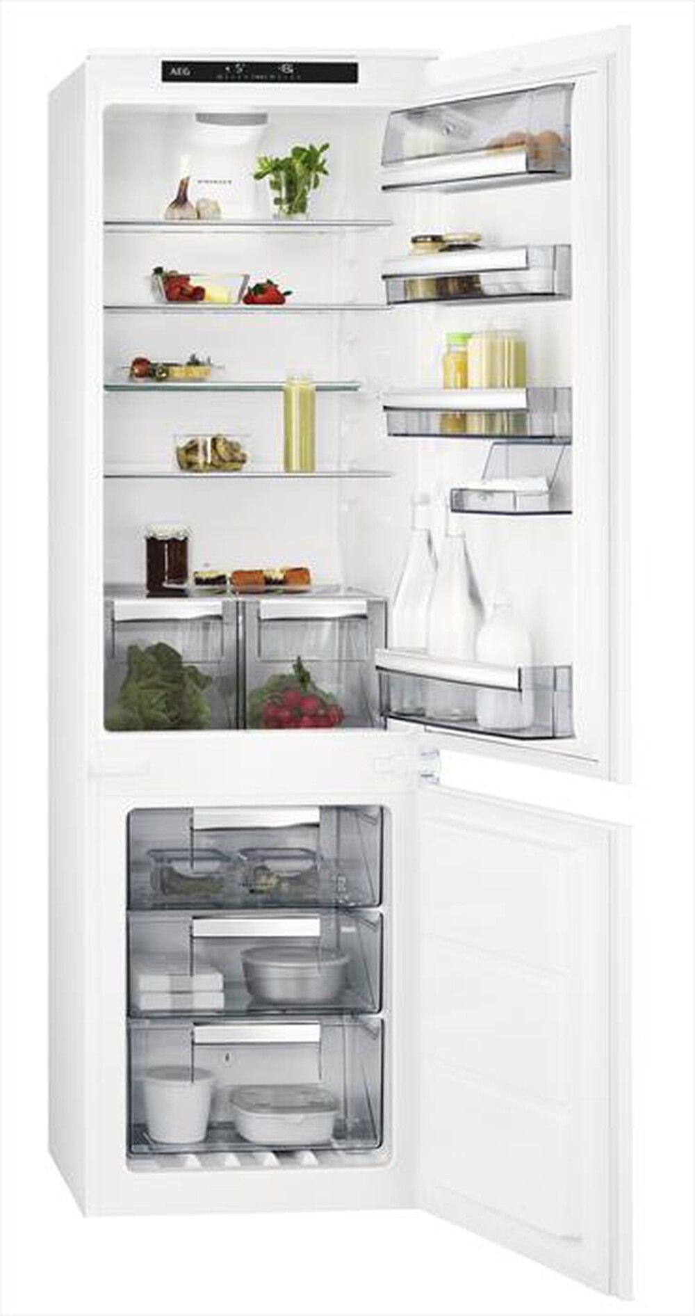 "AEG - Frigorifero incasso SCB818E6TS Classe E 273lt"