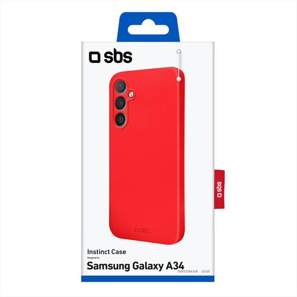 "SBS - Cover TEINSTSAA34R per Samsung A34-Rosso"