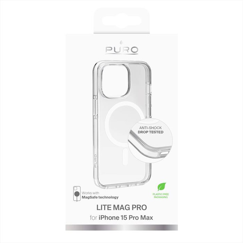 Immagine del prodotto PURO - Cover PUIPC15P67LITEMPWHI per iPhone 15 Pro Max-Trasparente
