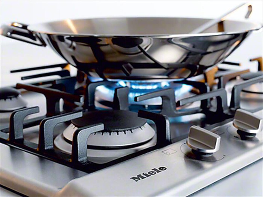 "MIELE - Piano cottura a gas KM 2033 G 5 fuochi 56cm-Acciaio \"Chromstahl\""