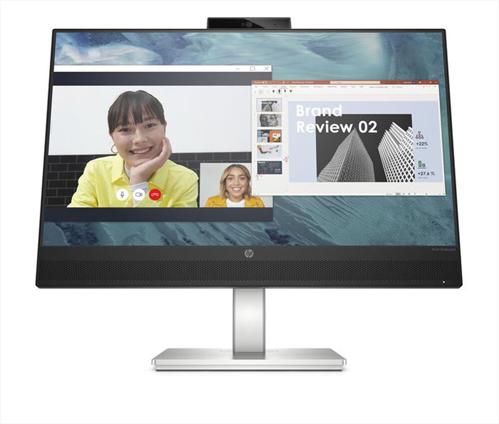 Immagine del prodotto HP - Monitor LED 23,8" M24 WEBCAM-Nero, Argento