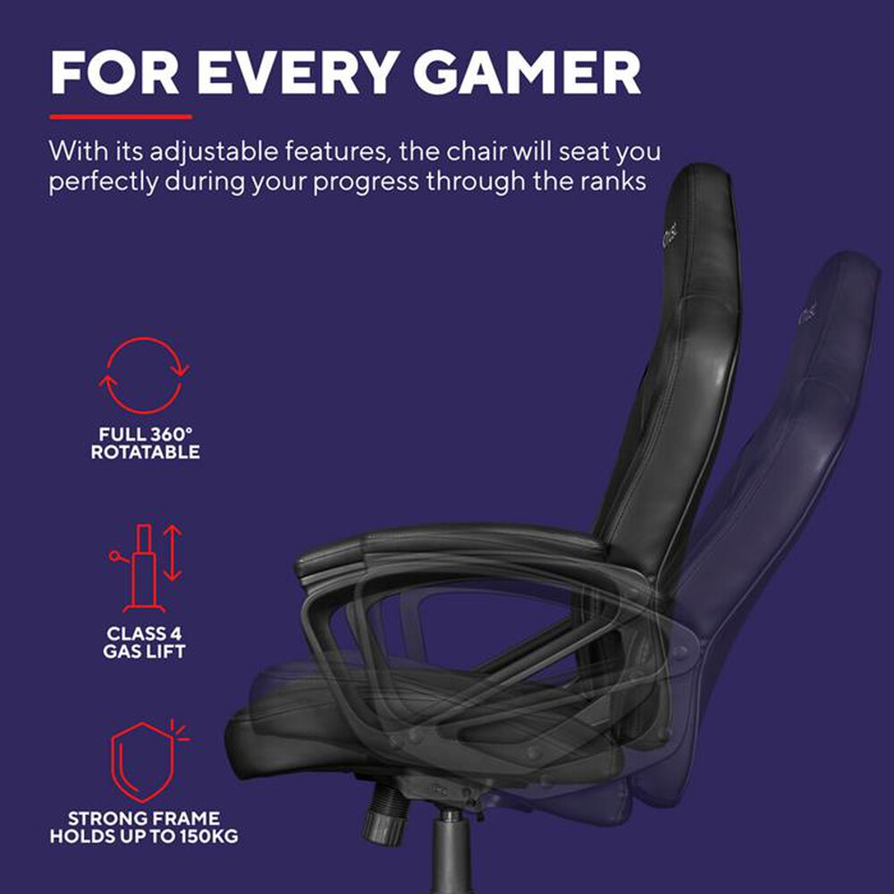 "TRUST - Sedia gaming GXT1701 RYON CHAIR-Black"