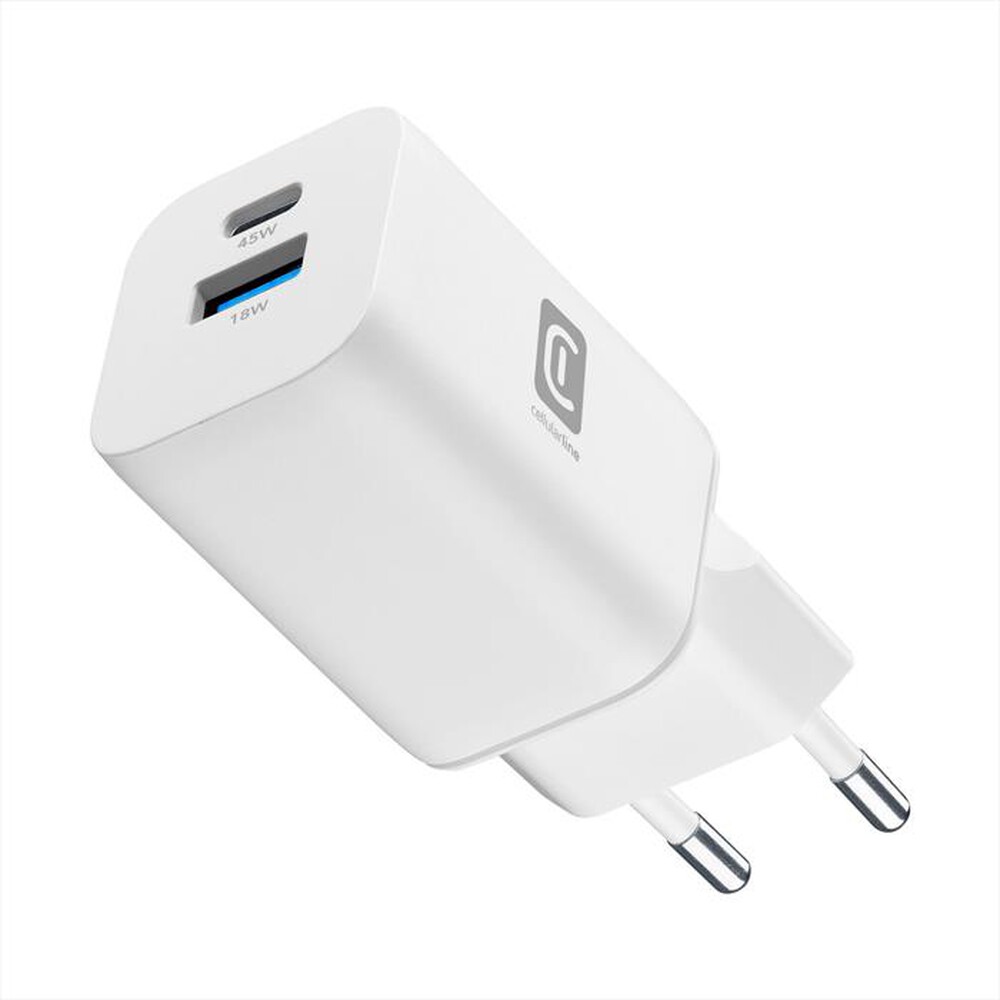 Immagine del prodotto CELLULARLINE - Caricabatterie multiporta GaN+ da 45 W-Bianco