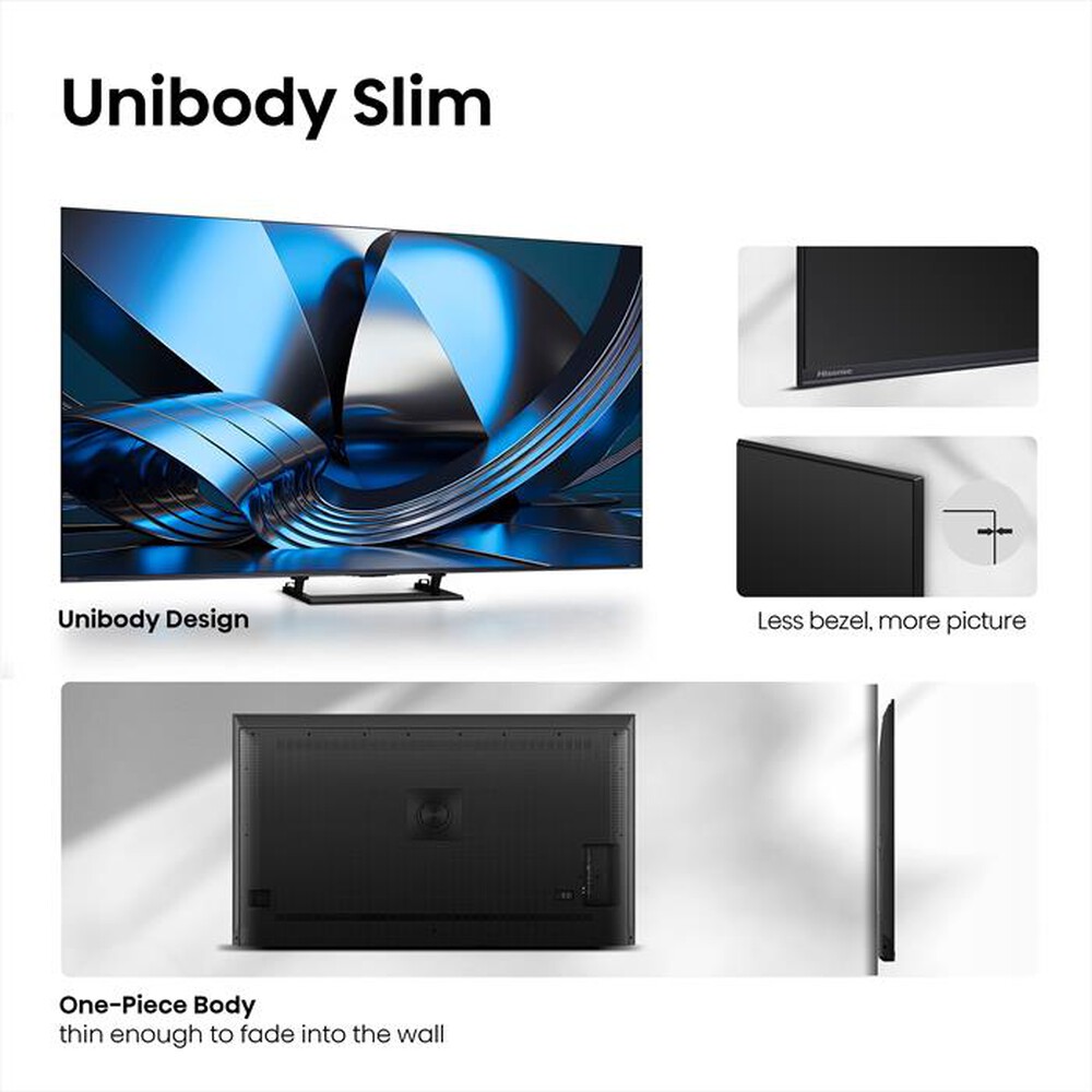 Immagine del prodotto HISENSE - Smart TV Mini LED 4K 100" 100U7SE-NERO