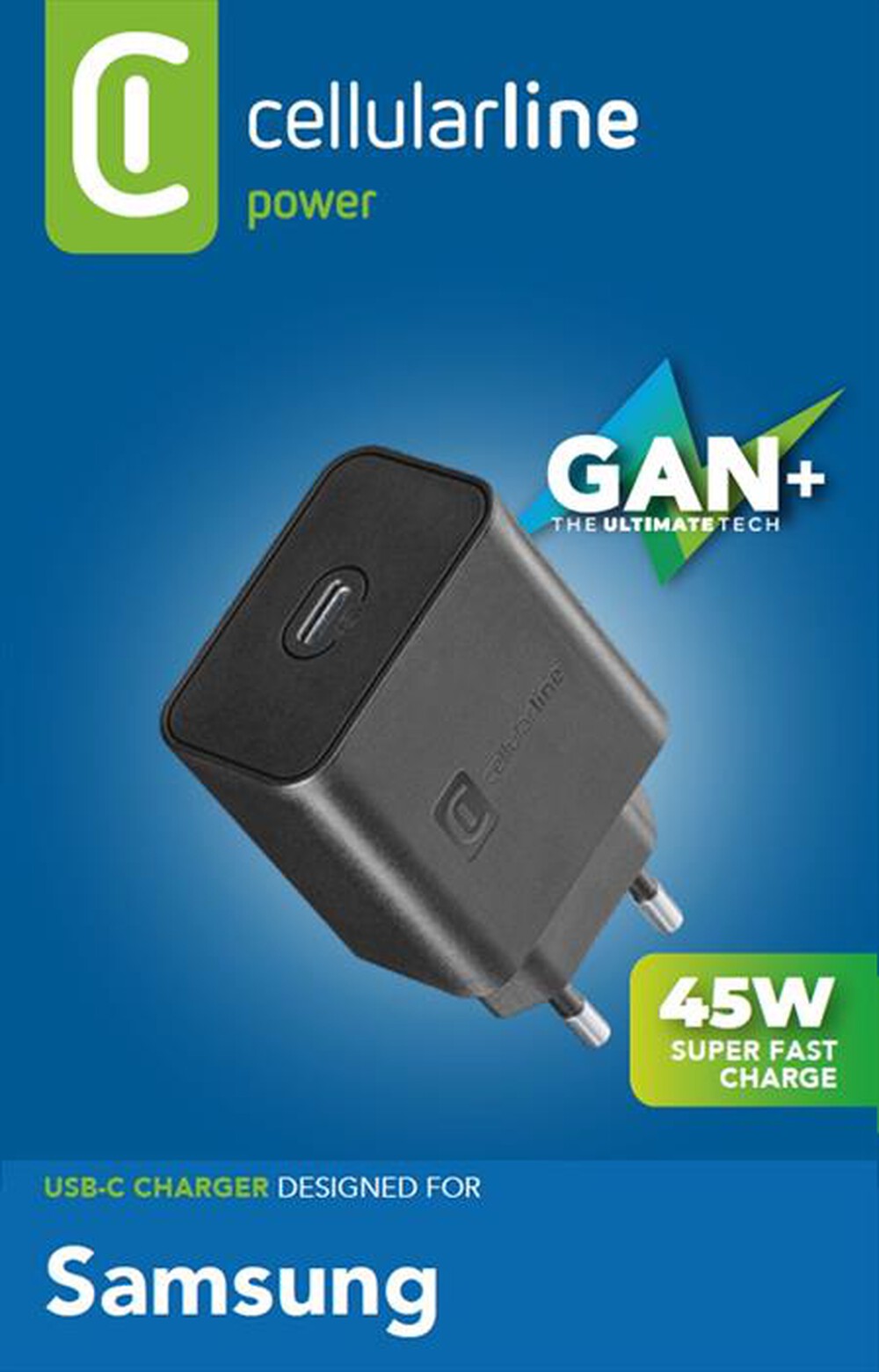 Immagine del prodotto CELLULARLINE - Super fast charger ACHSMUSBC45WK-Nero