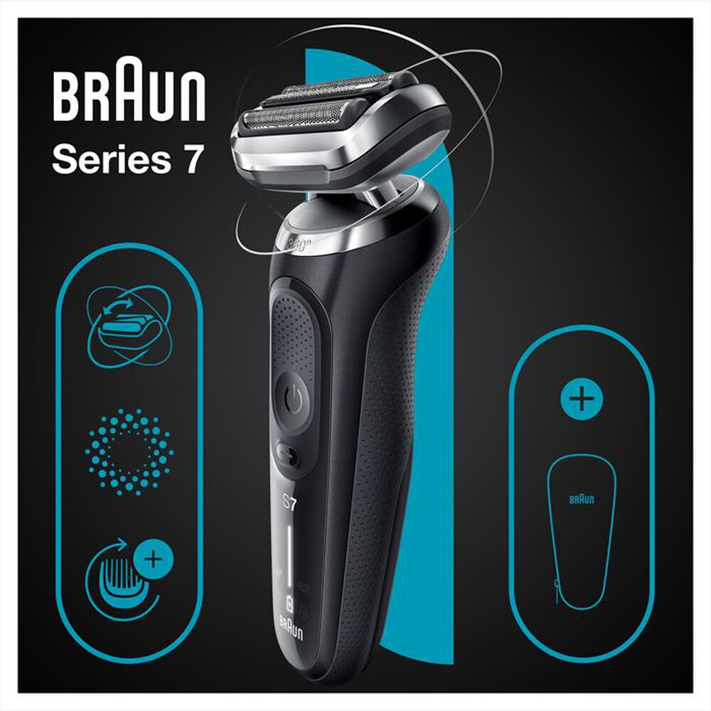 "BRAUN - Rasoio Elettrico Uomo SERIES 7 71-N1000S Flex 360°-NERO"