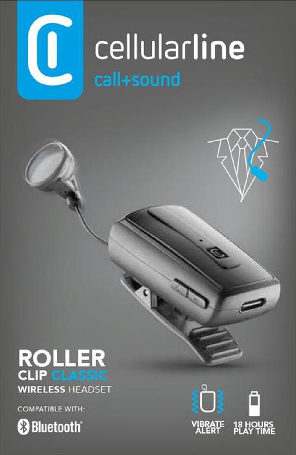 Immagine del prodotto CELLULARLINE - BTCLIPARDP Auricolari Bluetooth-Nero