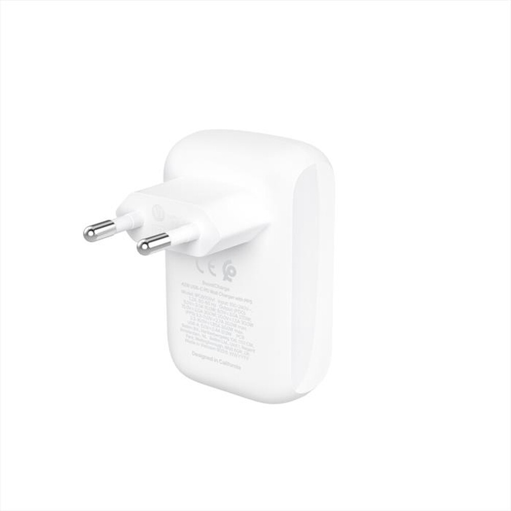 "BELKIN - CARICABATTERIA DOPPIA PORTA 30W USB-C + 12W USB-A-Bianco"