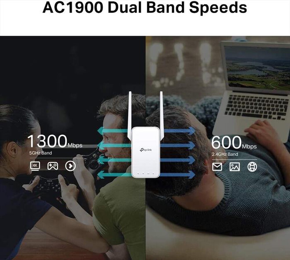 "TP-LINK - RANGE EXTENDER ONEMESH WI-FI AC1900"