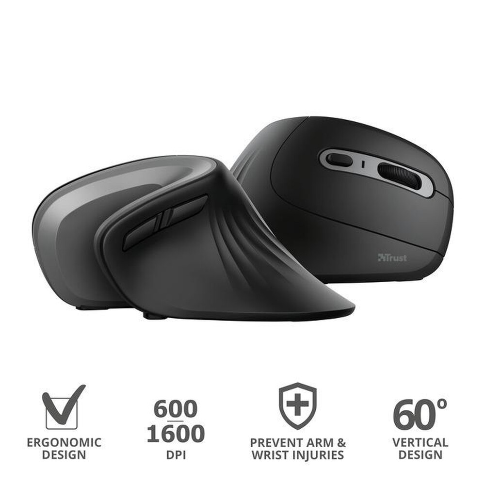 "TRUST - VERRO WIRELESS ERGO MOUSE-Black"
