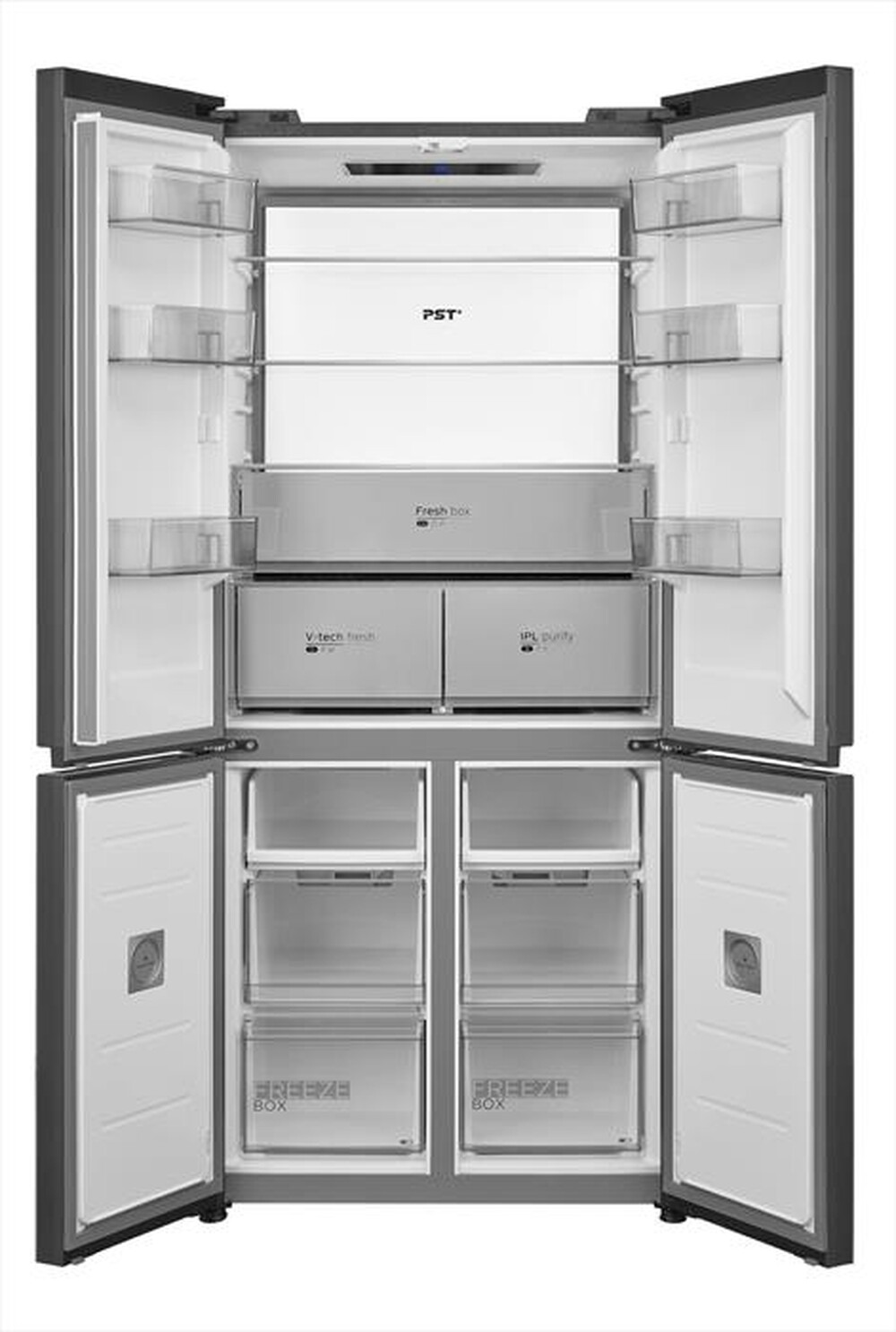Immagine del prodotto MIDEA - Frigorifero 4 porte MDRM706BIE70 Classe E 515 lt-Vetro, Grigio