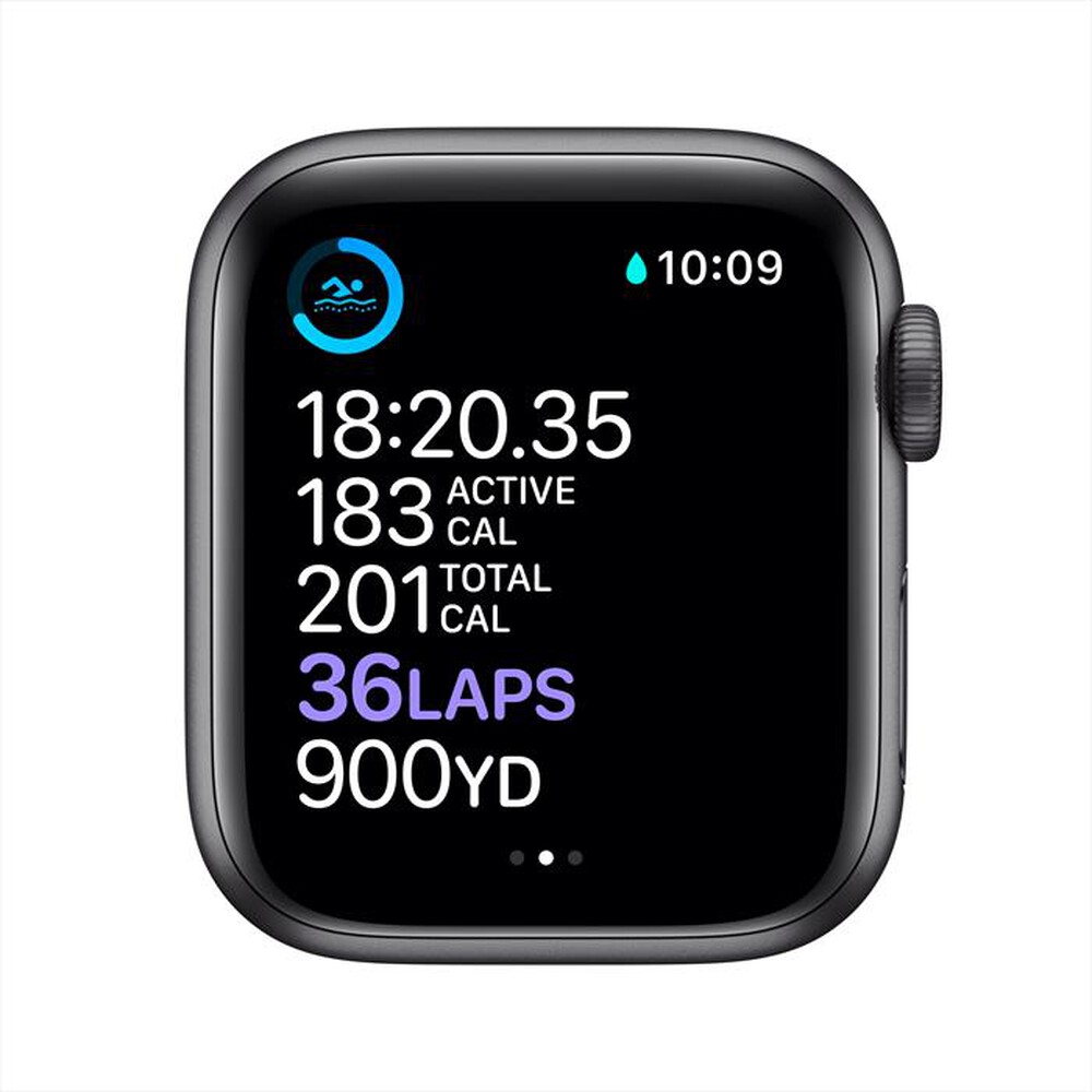"APPLE - Watch Series 6 GPS 40mm Alluminio Space Grey-Cinturino Sport Nero"