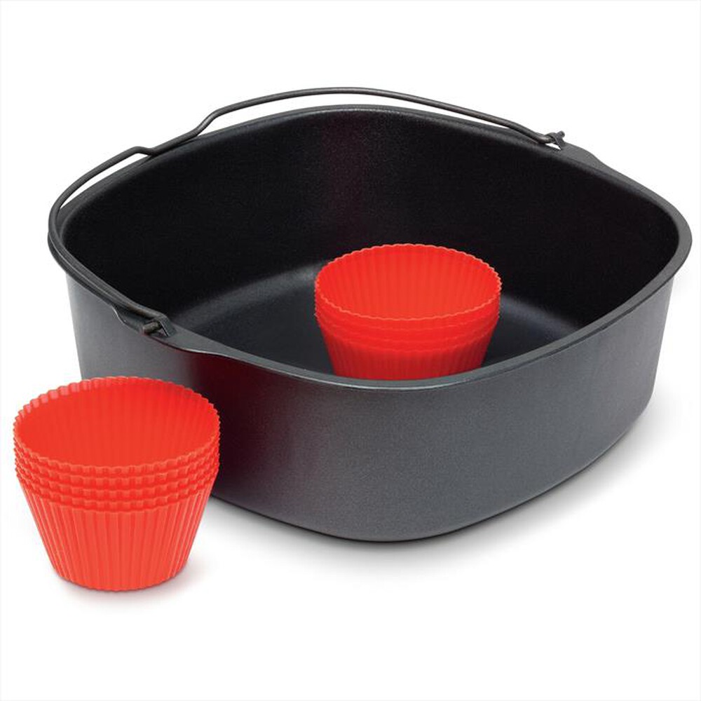 "PHILIPS - KIT TEGLIA E MUFFIN PER AIRFRYER DA 6.2L HD9945/01-Nero"