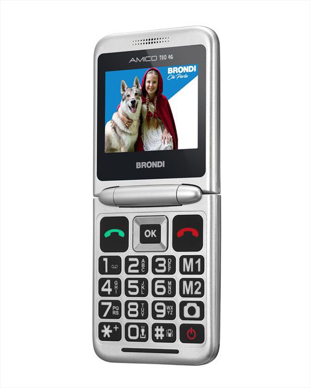 "BRONDI - Cellulare AMICO TUO 4G-BLACK METAL"