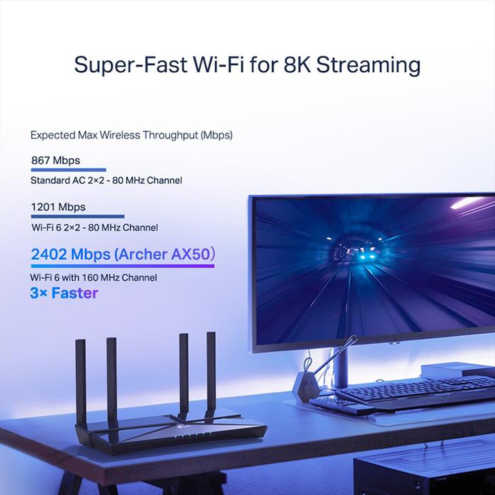 "TP-LINK - ARCHER AX50 | ROUTER GIGABIT WI-FI 6 AX3000"