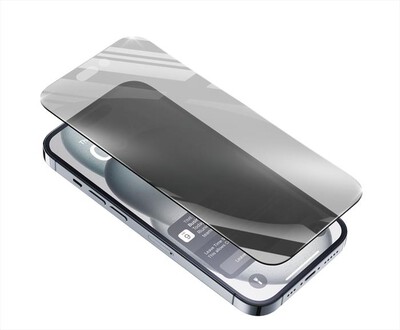 CELLULARLINE - Vetro temperato privacy TOPSECRETIPH15 iPhone 15-Trasparente