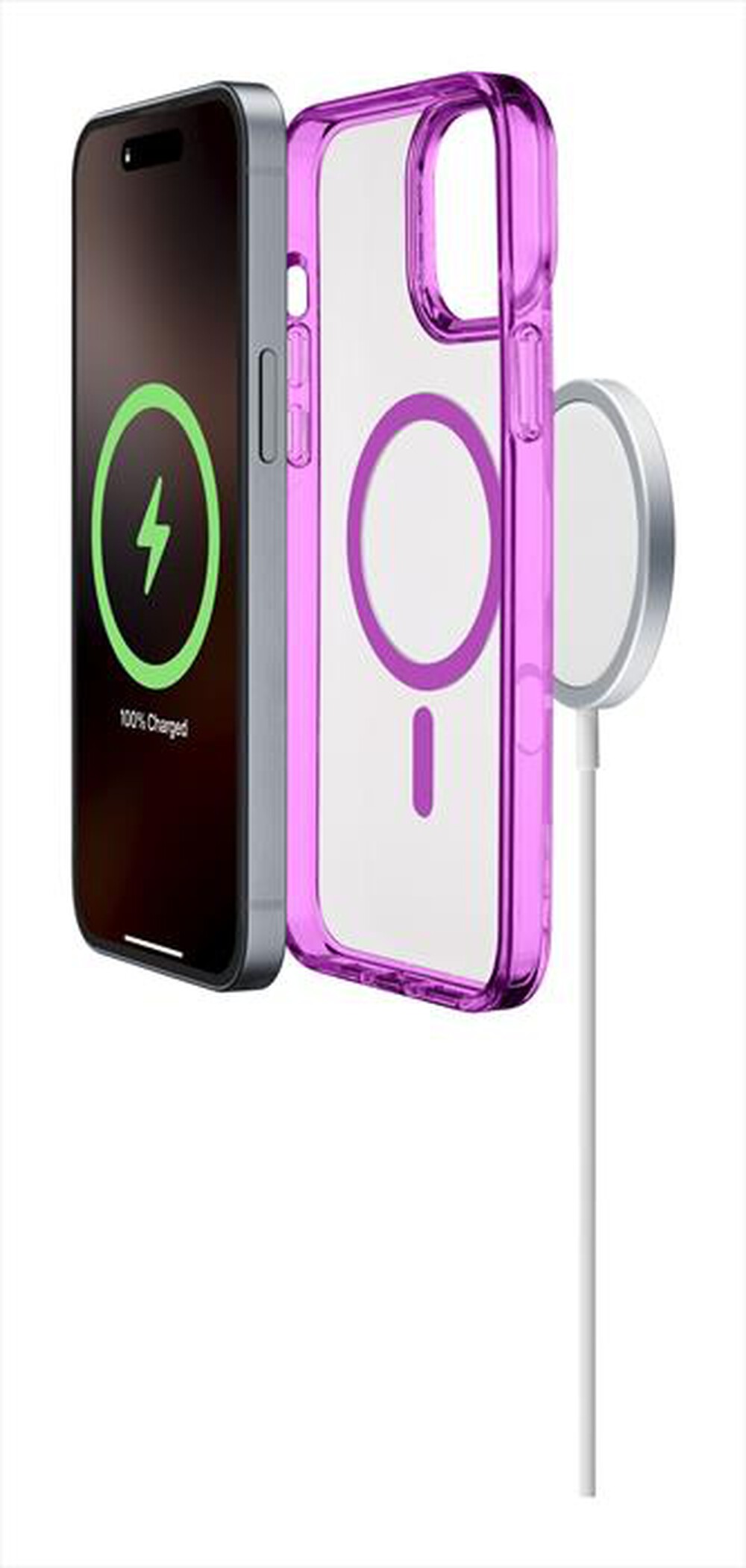"CELLULARLINE - Cover ICONIC MAG per iPhone 16 Pro-Rosa"