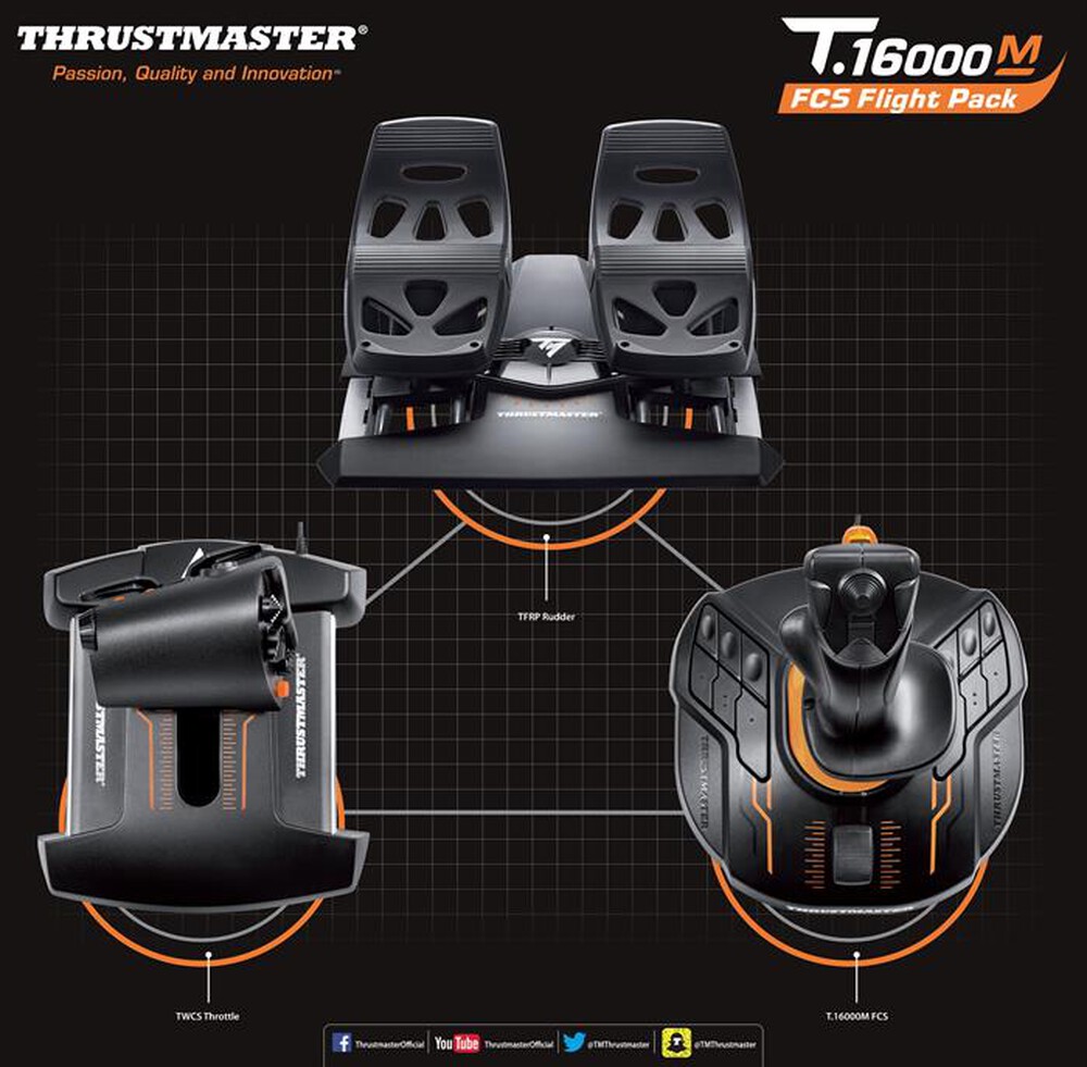 Immagine del prodotto THRUSTMASTER - JOYSTICK T-16000M FCS FLIGHT PACK 2960782
