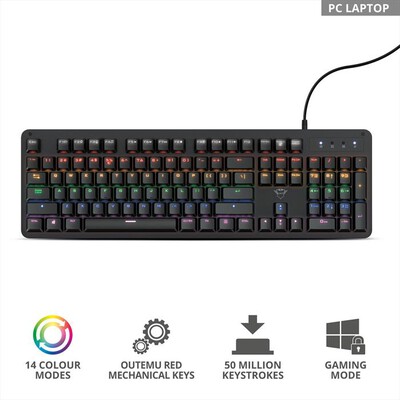 TRUST - GXT 863 MAZZ MECHANICAL KEYBOARD IT-Black