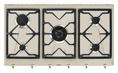 SMEG - Piano cottura a gas SRV896AVOGH 5 fuochi 88,5cm-Avena