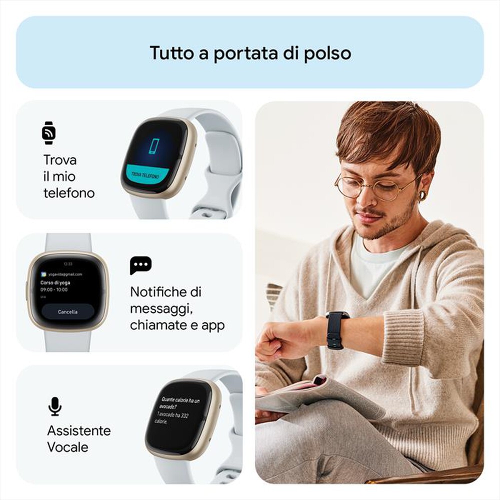 "FITBIT - SENSE 2 - FB521GLBM-BLU /ALLUMINIO"