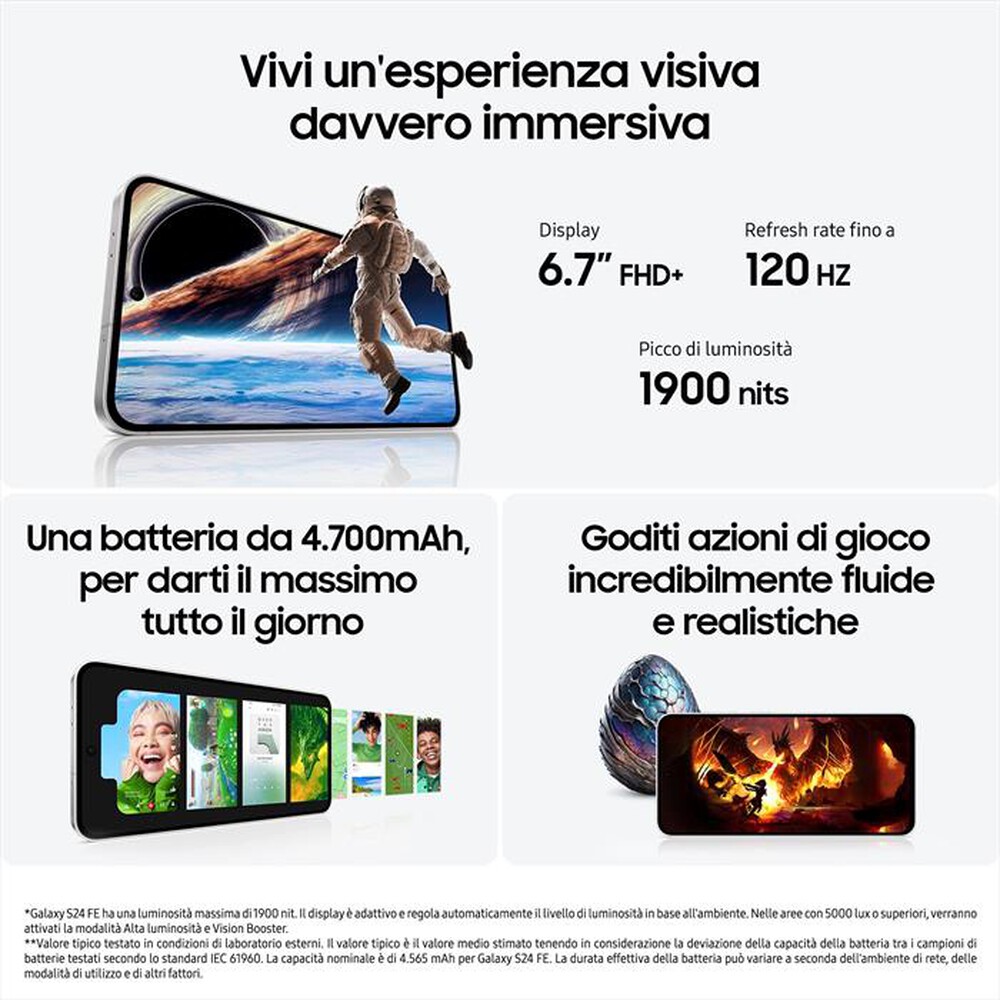 Immagine del prodotto SAMSUNG - Smartphone Galaxy S24 FE 128GB-Yellow