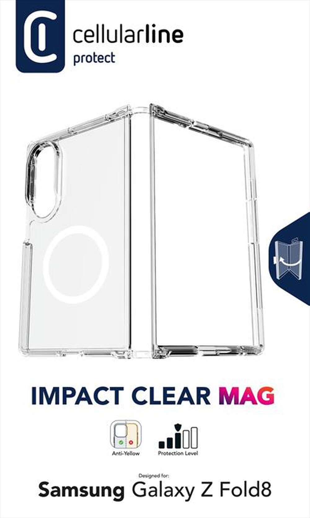 Immagine del prodotto CELLULARLINE - Cover IMPACT CLEAR MAG per GALAXY Z FOLD8-Trasparente