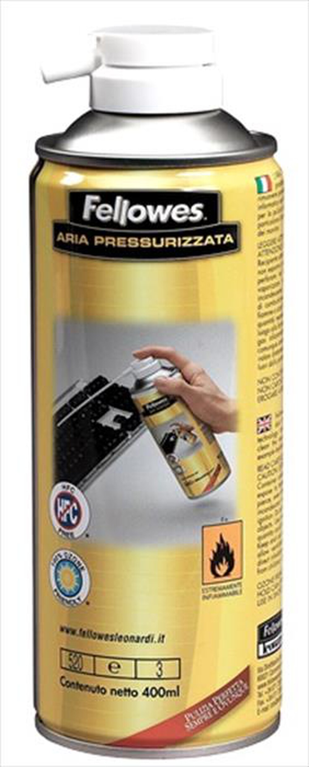 "FELLOWES - Aria pressurizzata 400ml-Giallo"