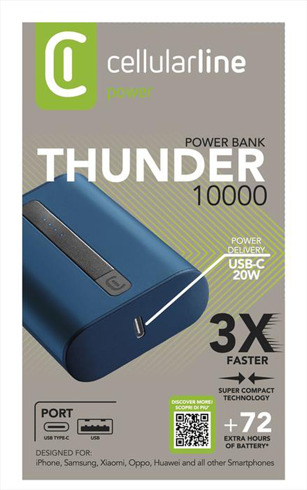 Immagine del prodotto CELLULARLINE - PBNEWTANK10000B-Blu