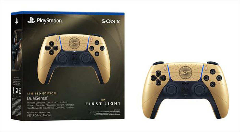 Immagine del prodotto SONY COMPUTER - DUALSENSE WIRELESS CONTROLLER 007 FIRST LIGHT-Nero, Oro