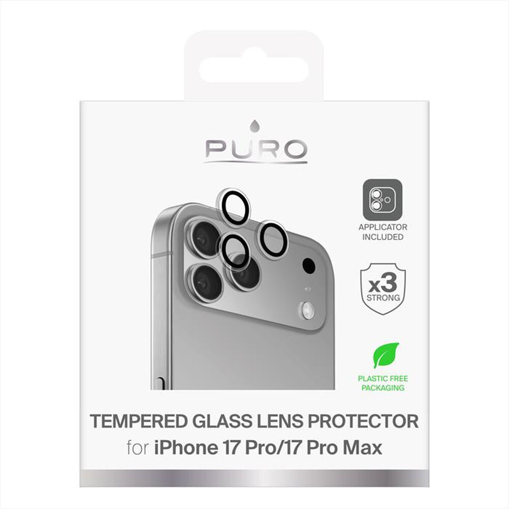 Immagine del prodotto PURO - Vetro Individuale camera per iPhone 17Pro/17ProMax-Trasparente