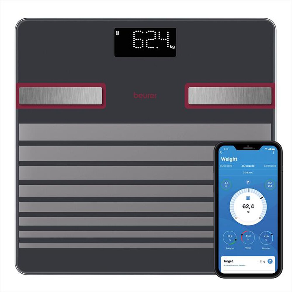 Immagine del prodotto BEURER - Bilancia pesapersone BF 451 LIMITED EDITION 2025-Nero e bordeaux