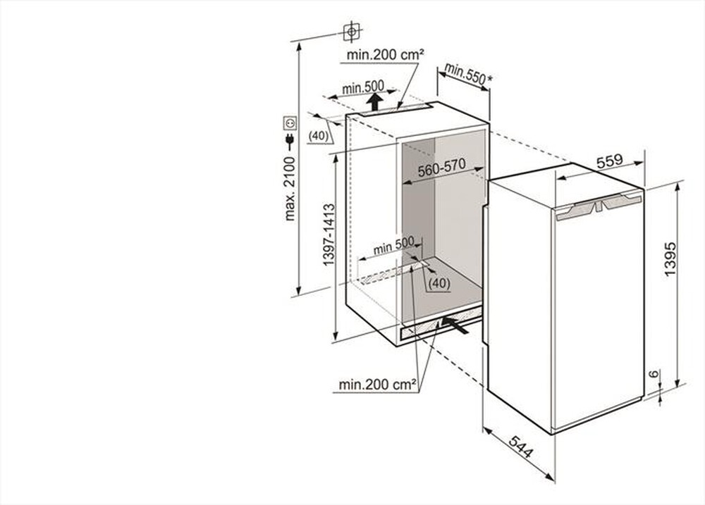 "LIEBHERR - Congelatore incasso SIGN 2756-21 Classe F 186 lt"