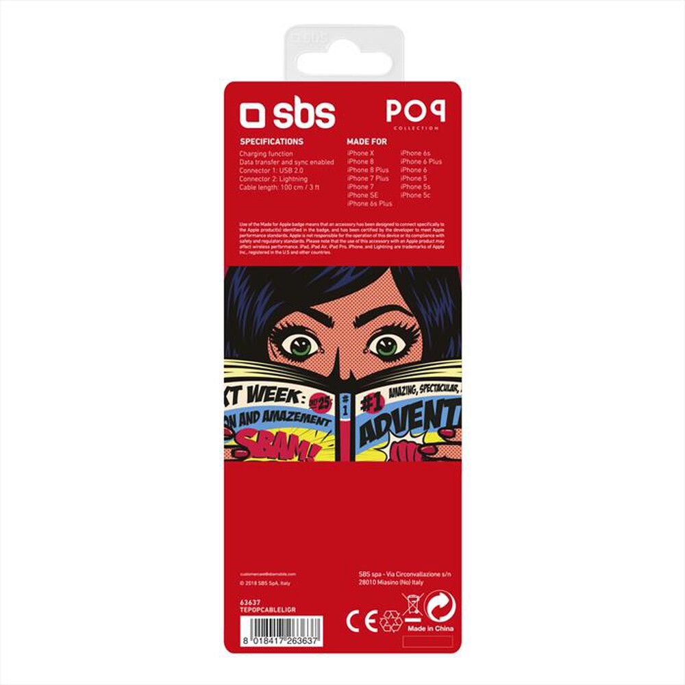 "SBS - TEPOPCABLELIGR-ROSSO"